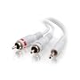 Cables To Go 12-Foot/3.5-mm Male to 2 RCA Type Male Audio Y-Cable for iPod (White)