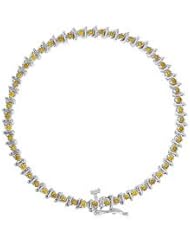 Yellow Diamond Bracelet 14K White Gold - 2.00 CT Diamonds