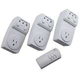 Wireless Remote Control Outlet Switch Socket 3 Pack (3 Outlets) * BATTERY INCLUDED *