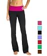 Flared leg, fold over waistband yoga pants Flared leg, fold over waistband yoga pants