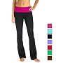 Flared leg, fold over waistband yoga pants