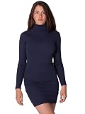 American Apparel Solid Rib Turtleneck Dress
