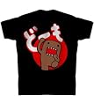 Domo-kun Officially Licensed Black Japan Plush Tee Shirt T-shirt