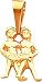14K Gold Gemini Zodiac Charm