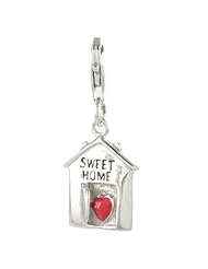 Oscaro Charms 925 Sterling Silver Home Sweet Home Click-on Charm Lobster Clasp for Thomas Sabo Style Bracelets and Necklace