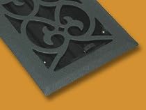 Wood Ventures Decorative Floor Grate Grill Cover Victorian, 4"x10", Black