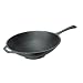 Texsport Cast Iron Skillet/Wok Cast Iron Cookware Long Lasting Durability Han...