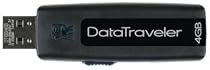 Kingston DataTraveler 100 (Capless) USB 2.0 Flash Drive (Black) - 4GB (DT100/4GB)