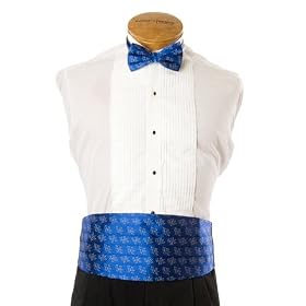 Kentucky Cummerbund and Bow Tie Set - University of Kentucky Blue Cummerbund Set with UK Logo