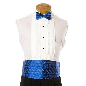 Kentucky Cummerbund and Bow Tie Set - University of Kentucky Blue Cummerbund Set with UK Logo