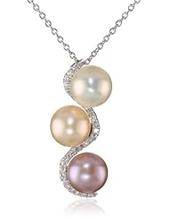 Bella Pearl Trilogy Pearl Pendant Necklace, 19"