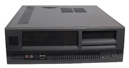 Foxconn Wicro Atx Computer Case With 300w Power Supply Lay Flat Design Black Silver