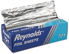 ** Pop-Up Interfolded Aluminum Foil Sheets, 12 x 10 3/4, Silver