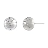 Sterling Silver Basketball Earrings