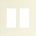 Eaton 9522DS ASPIRE Screwless Wallplate, 2-Gang, Desert Sand