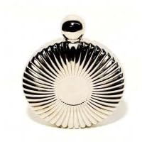 Outer Rebel Fashion Flasks- 5 oz. Round Scalloped-Edge Stainless Steel Steel Flask