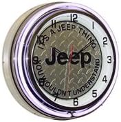 Jeep, Neon Clock, Bright Double 18 inch Neon