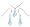 Sterling Silver Aqua Crystal 14 inch Earrings Pendant 1mm Box Chain Necklace Set Made with Swarovski Elements