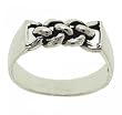Twisted Rolo Fancy Ring in Solid Sterling Silver 925