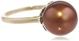 14K Gold 10-10.5 MM Freshwater Cultured Pearl Solitaire Ring