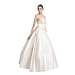 Artwedding Satin Ball Gown Wedding Dress with Acrylic Beads