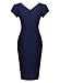 Miusol Women's Sweat Heart-Neck Bow-Knot Cap Sleeve Slim Party Dress