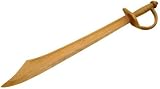  : 30' Wooden Pirate Practice Sword Scimitar Plays Prop