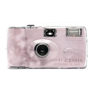 10 Pack Personalized Purple Rose Wedding Cameras - Matching Table Cards Included - 27 Exposures -... by