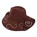 BROWN WOOL WIDE BRIM CRYSTAL STUDDED FEDORA FLOPPY HAT