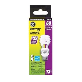 10 each: GE Cfl Mini Twin Bulb (74198)