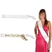 Satin Sash (white) Party Accessory  (1 count) (1/Pkg)