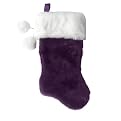 Plush Holiday Stocking - Purple (19")
