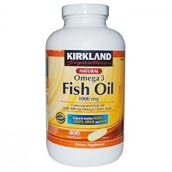Kirkland Signature Natural Fish Oil Concentrate with Omega-3 Fatty Acids - 400 Softgels
