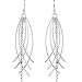 Silver Toned SLINKY RHINESTONE DROP Earrings