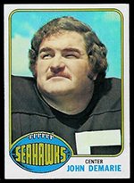 1976 Topps Regular (Football) Card# 127 John DeMarie of the Seattle Seahawks VGX Condition