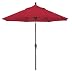 California Umbrella 9-Feet Aluminum Tilt Market Umbrella with Bronze Pole, Jockey Red