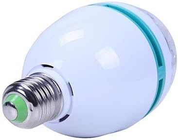 3W E27 Colorful Rotating RGB 3 LED Spot Light Bulb Lamp