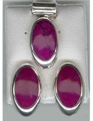 Silverflake -Purple jewelry set