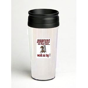 16 oz. Double Wall Insulated Tumbler with roofers do their best... work on top! - Paper... by SHOPZEUS