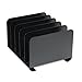 MMF Desktop Vertical Organizer, Five Sections, Steel, 12w x 11d x 8 1/8h, Black (Case of 3)