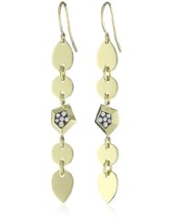 Jemma Wynne "Prive" Yellow Gold Drop Disc Earrings