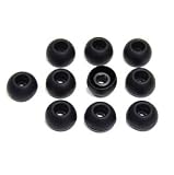 5 Pair Large Black color Silicone Replacement Ear Buds Tips for Audio-Technica Skullcandy Monster Sony Ultimate Ears Sharp Sennheiser Plantronics TDK Phillips Panasonic Denon Griffin JVC + free Bluecell Cable Tie