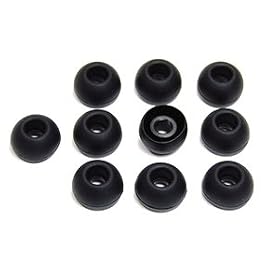5 Pair Large Black color Silicone Replacement Ear Buds Tips for Audio-Technica Skullcandy Monster Sony Ultimate Ears... by