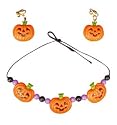 Costume Accessories Jewellery Pumpkin Necklace And Ear Rings