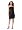 David's Bridal Short Charmeuse Dress with Draped Skirt Style F14090, Black, 2