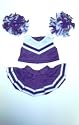 Purple Cheerleader Outfit fits Webkinz, Shining Star and 8" - 10" Make Your Own Stuffed Animals