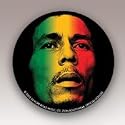 BOB MARLEY - Tri-color Face - Button / Pin