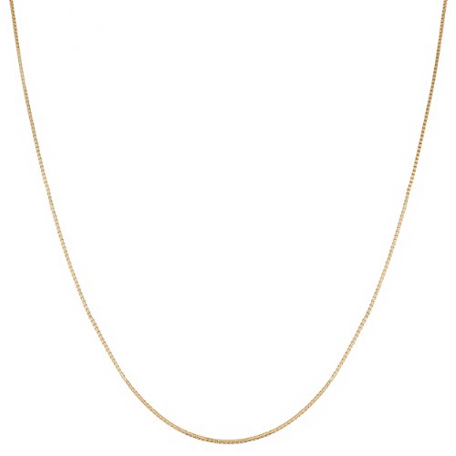 14k Yellow Gold 0.55mm Venetian Box Chain (14, 16, 18, 20, 22, 24, 30 or 36 inch)