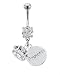 CROWN AND PRINCESS BELLY RING