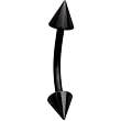 Black Anodized Titanium Cone Eyebrow Ring